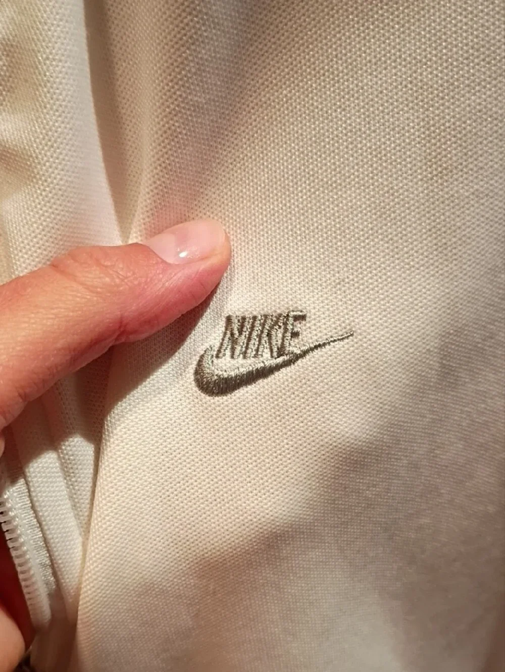 Nike Women's White Full-Zip Bomber Jacket
